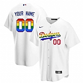 Men's Los Angeles Dodgers Customized White Cool Base Stitched Baseball Jersey,baseball caps,new era cap wholesale,wholesale hats